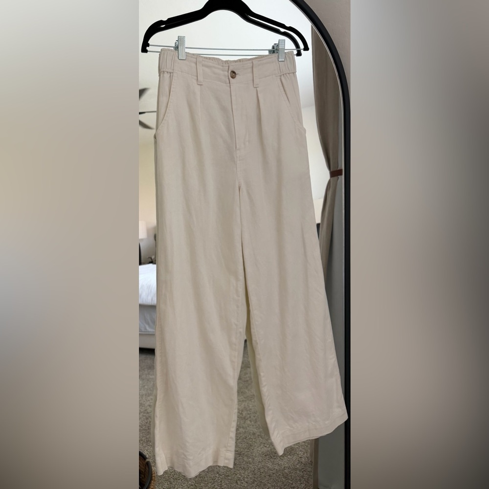 Madewell Wide-Leg Chinos in Cream